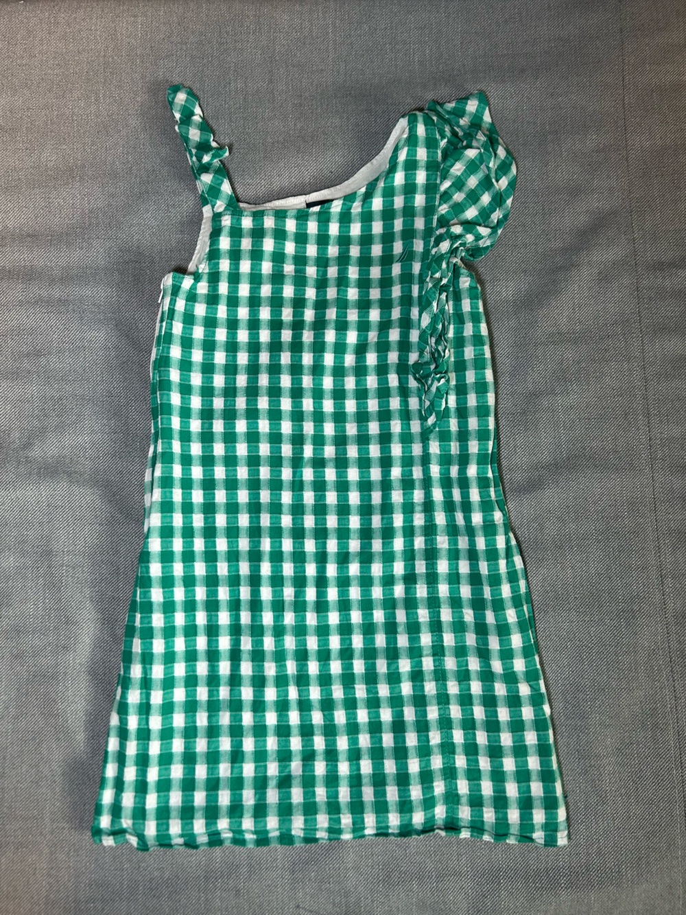 Nautica Green and White Gingham Sundress